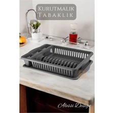Marsilyan Bulaşık Durulama Sepeti Tabaklık Bulaşık Kurutmalık Gri Alessi 715437