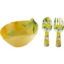 LuckyArt Limora Melamin 3’lü Salata Servis Seti