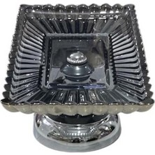 Özbience Şık Metal Ayaklı Cam Şekerlik 16X28X12 Cm, Zarif ve Kullanışlı Tasarım