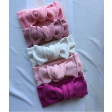 PremiumPort Renkli 5'li El Yapımı Ribana Kız Bebek Bandana Seti