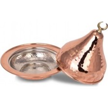 Özbience El Işleme Kırmızı Bakır Heybeli Şekerlik, 14 Cm, Zarif ve Şık Tasarım