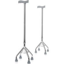 PremiumPort Dayanıklı 2 Yıl Garantili Dört Ayaklı Baston, Güvenle Kullanım Için Ideal