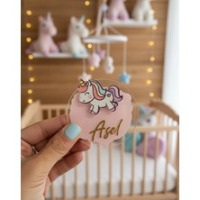 PremiumPort 10'lu Şeffaf Unicorn Bebek Magnet Seti, Isme Özel, Jelatinli, Hatıra