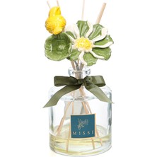 Missi Crystal Bloom Collection Emerald-Parlak Sırlı Seramik Çiçekli Oda Kokusu-Hanımeli