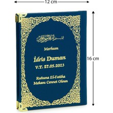 PremiumPort 50 Adet Yaldızlı Deri Yasin Kitabı, Vav Desenli, Hediyelik, Şık Tasarım