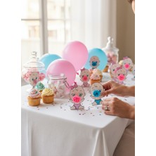 PremiumPort Baby Shower Balon Seti, 24 Adet (12 Mavi, 12 Pembe), Bebek Temalı Parti Dekoru