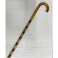 PremiumPort Şık ve Dayanıklı Ahşap Baston 90 Cm, Ergonomik ve Rahat Tutuşlu Yürüme Desteği