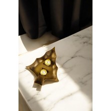 Özbience Şekerlik ve Sunumluk Dekoratif Altın Eskitme Model, 12 Adet Set