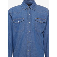 Lee Uzun Kollu Jean Gömlek Mid Blue