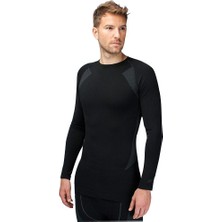 Thermoform Thermoform Erkek Termal Seamless Sweatshirt Siyah Erkek İç Giyim HZT14001