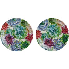 LuckyArt Vivace Melamin 2’lü Tabak Seti 23 cm