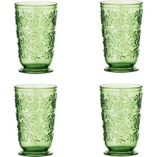 LuckyArt Laurus Akrilik Yeşil 4’lü Bardak Seti 450ML