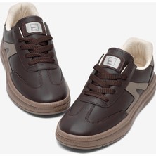Tonny Black Kadın Kahve Rahat Kalıp Kauçuk Taban Bağcıklı Sneaker