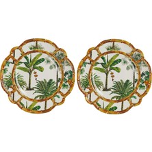 LuckyArt Palma Melamin 28 cm 2’li Servis Tabağı