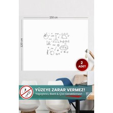 Özbience 120X150 cm Beyaz Akıllı Kağıt, 2'li Elektrostatik Elektrikli Sihirli Tahta