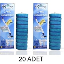 Wellnax Breeze Refresh Mavi Su ve Deterjanlı Kullan At Yedek Sünger 20 Adet Ultra Hijyenik Temizlik