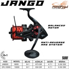 Port Fish Portfish Jango 8000  fd Jig Olta Makinası 8+1 bb