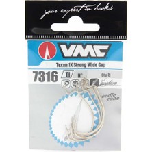 VMC 1X Strong Wide Gap Worm Olta İğnesi 7316TI 5li NİKEL NO:1