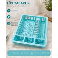 Belirtilmemiş Lüks Tabaklık Bulaşıklık Sepeti – Bölmeli Tabak Kurutmalık – Kaşıklık Bölmeli Mutfak Düzenleyici – Su Tahliyeli Hijyenik Plastik Bulaşıklık