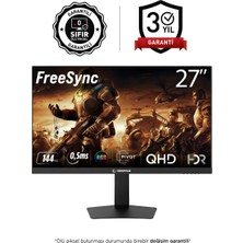 Rampage Mıracle MC27F144Q 27'' Qhd 144Hz Fast IPS 0,5ms Hdr Freesync Pivot Flat Oyuncu Monitörü