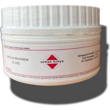Uzman Kimya Sitrik Asit Monohidrat / Limon Tuzu – Doğal Kireç Çözücü – Temizlik, Kozmetik ve Gıda Kullanımı – Kavanoz – E330 / Citric Acid Monohydrate