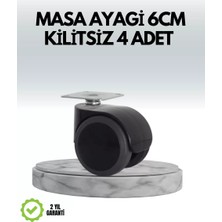 OEMTR Halı ve Beton Uyumlu Kilitsiz Mobilya Tekerleği 4’lü