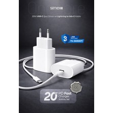 Simex iPhone X-11-12-13-14 Serileri & iPad Uyumlu - Usb-C 20W Hızlı Şarj Seti - Ce Belgeli Sps-15