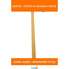PremiumPort El Yapımı Ahşap Ergonomik Baston, Şık ve Kullanışlı Tasarım