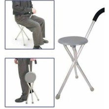 PremiumPort Konforlu ve Şık Oturaklı Baston, Güvenle Kullanılır, Rahatlık Sağlar