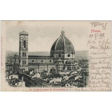 Banknoting Floransa'dan Avusturya Görz'e Postadan Geçmiş Kartpostal 1899. Italya Pullu.