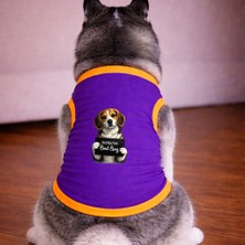 Petite Pati Mor Wanted Beagle Köpek Tshirt Köpek Kıyafeti (%100 Pamuk Penye) Kucuk ve Buyuk Irklar