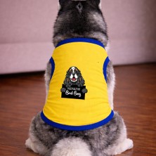 Petite Pati Sari Wanted King Köpek Tshirt Köpek Kıyafeti (%100 Pamuk Penye) Kucuk ve Buyuk Irklar