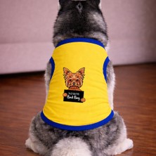 Petite Pati Sari Wanted Terry Köpek Tshirt Köpek Kıyafeti (%100 Pamuk Penye) Kucuk ve Buyuk Irklar