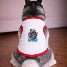 Petite Pati Beyaz Hello Köpek Tshirt Köpek Kıyafeti (%100 Pamuk Penye) Kucuk ve Buyuk Irklar
