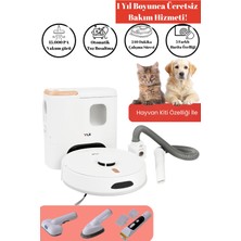 RS16 Pro Max 15.000 Pa Pet Kit Özellikli Akıllı Robot Vacuum & Mop Süpürge Beyaz (YUI TÜRKİYE GARANTİLİ)