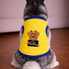 Petite Pati Sari Wanted York Köpek Tshirt Köpek Kıyafeti (%100 Pamuk Penye) Kucuk ve Buyuk Irklar