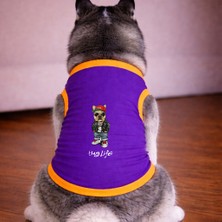Petite Pati Mor Thug Life Köpek Tshirt Köpek Kıyafeti (%100 Pamuk Penye) Kucuk ve Buyuk Irklar