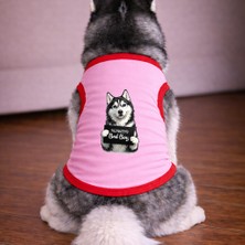 Petite Pati Pembe Wanted Husky Köpek Tshirt Köpek Kıyafeti (%100 Pamuk Penye) Kucuk ve Buyuk Irklar