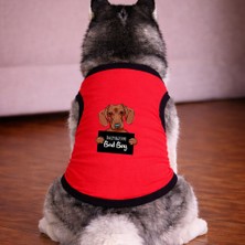 Petite Pati Kirmizi Wanted Brown Köpek Tshirt Köpek Kıyafeti (%100 Pamuk Penye) Kucuk ve Buyuk Irklar