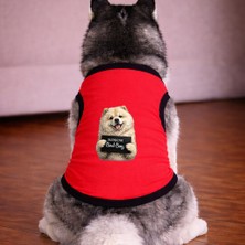 Petite Pati Kirmizi Wanted Chow Chow Köpek Tshirt Köpek Kıyafeti (%100 Pamuk Penye) Kucuk ve Buyuk Irklar