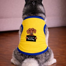 Petite Pati Sari Wanted Brown Köpek Tshirt Köpek Kıyafeti (%100 Pamuk Penye) Kucuk ve Buyuk Irklar