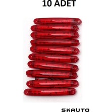 SKAUTO 10 Adet LED Parmak Lamba 9 Ledli Kamyon Dorse Yan Lamba 12V 24V