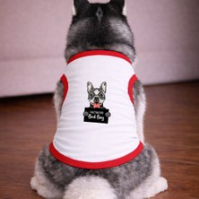 Petite Pati Beyaz Wanted Gri Köpek Tshirt Köpek Kıyafeti (%100 Pamuk Penye) Kucuk ve Buyuk Irklar