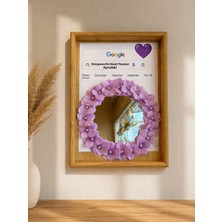 Ada Home Collection Dünyanın En Güzel Teyzesi Aynadaki Yazılı Lila Çiçekli Ayna