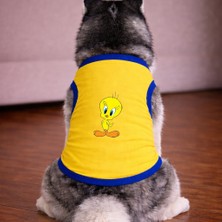 Petite Pati Sari Kanarya Köpek Tshirt Köpek Kıyafeti (%100 Pamuk Penye) Kucuk ve Buyuk Irklar
