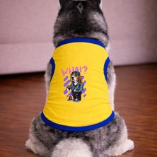 Petite Pati Sari What Köpek Tshirt Köpek Kıyafeti (%100 Pamuk Penye) Kucuk ve Buyuk Irklar
