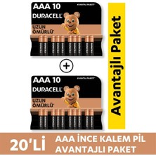Duracell Alkalin Aaa Ince Kalem Pil, 1,5V 20 Li Paket 50003941342872
