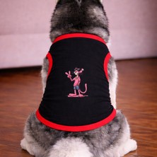Petite Pati Siyah Pink Köpek Tshirt Köpek Kıyafeti (%100 Pamuk Penye) Kucuk ve Buyuk Irklar