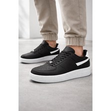 Liarca Siyah Beyaz Trend Süper Rahat 4 Mevsim Unisex Günlük Yürüyüş Spor Ayakkabı Sneaker