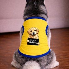Petite Pati Sari Wanted Golden Köpek Tshirt Köpek Kıyafeti (%100 Pamuk Penye) Kucuk ve Buyuk Irklar